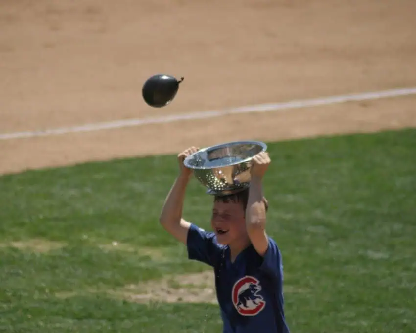 water balloon colander catch