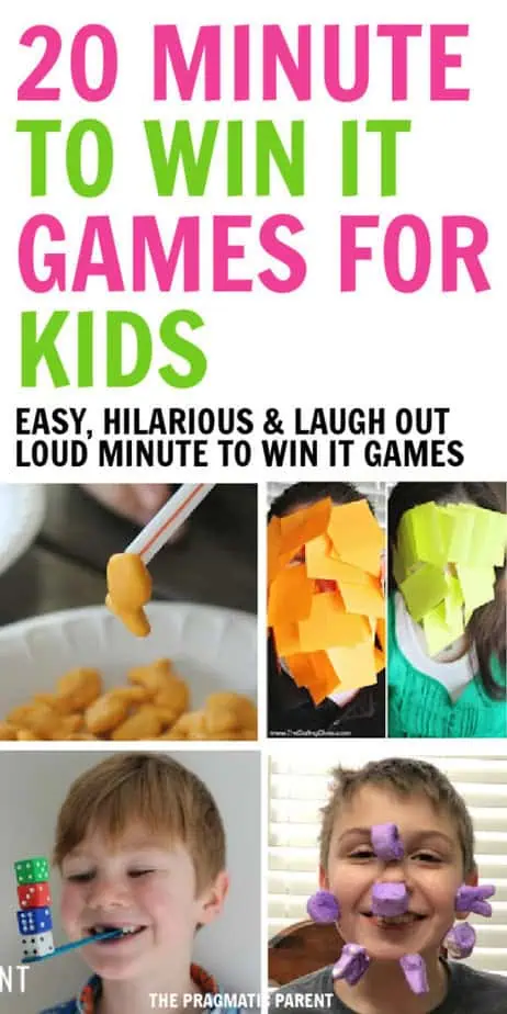 20 hilarious, super fun and easy minute to win it games kids and the entire family will love and have everyone laughing.