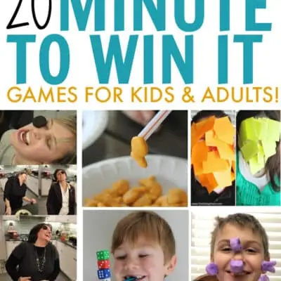 20 of the best hilariously fun minute to win it games for kids & adults. Great fun for birthday parties, family fun night or kids at school.