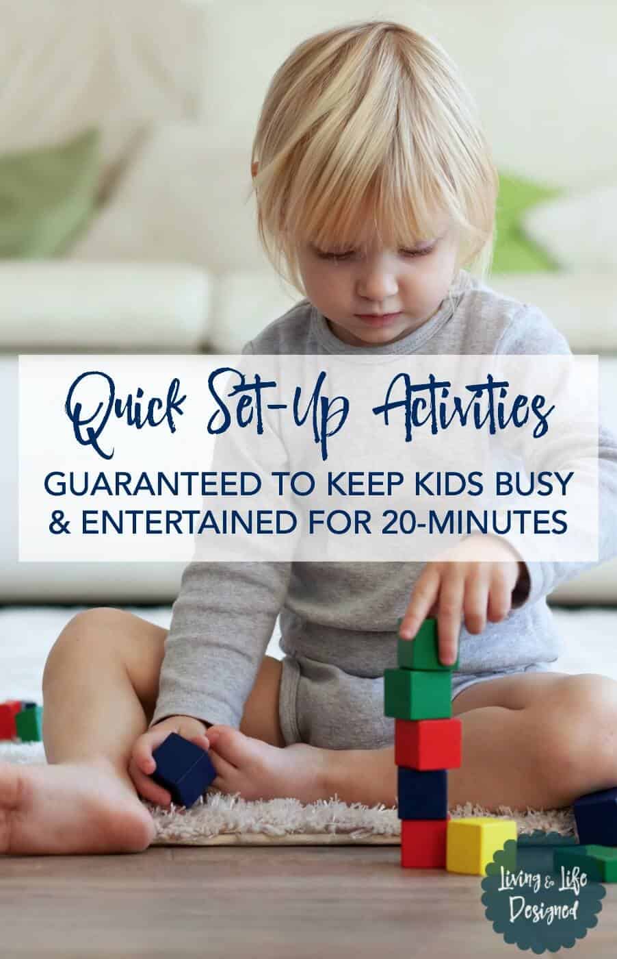 the best kids activities to keep kids busy entertained for 20 minutes