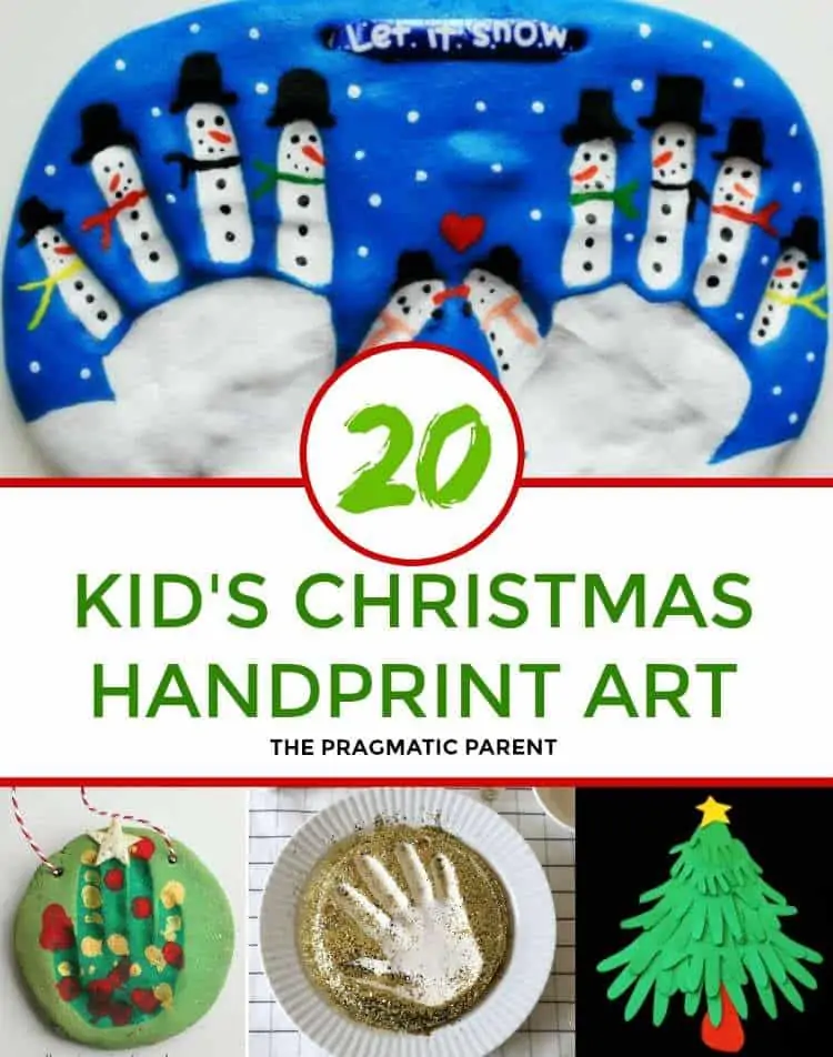 Christmas Handprint Art for kids to make. Christmas Handprint art makes the best homemade gifts and keepsakes you'll cherish. Kid's Christmas Handprint art. #christmashandprintart #handprintart #kidshandprintart #kidschristmashandprintart