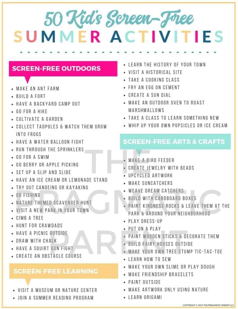101 Fun Summer Activities for Kids  Summer activities for kids, Summer  boredom, Summer fun list