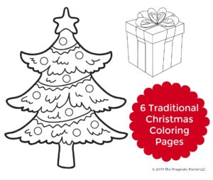 2022 Traditional Christmas Coloring Pages for Kids