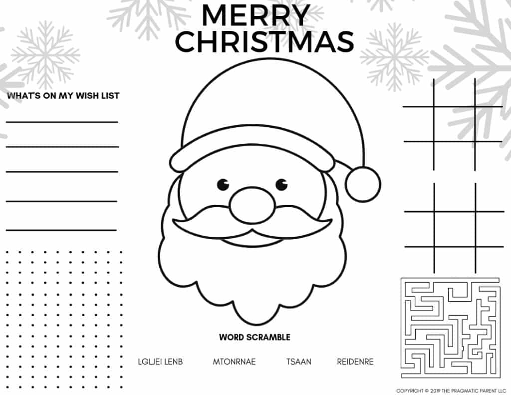 Christmas Coloring Pages for Kids - Grandma Ideas
