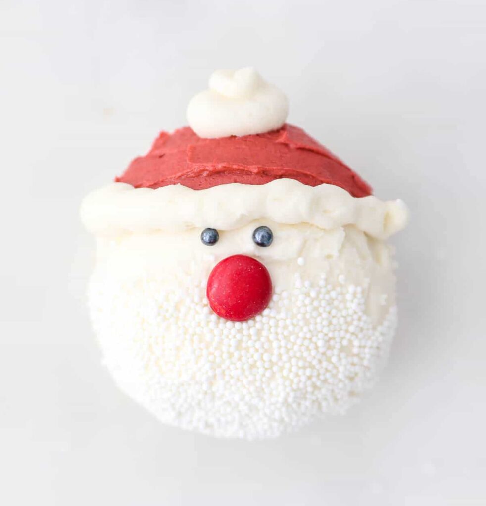 santa clause Christmas cupcake