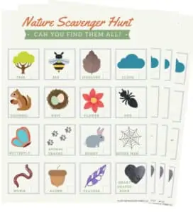 Nature Scavenger Hunt PDF Printable for Kids to Do an Outdoor Scavenger Hunt