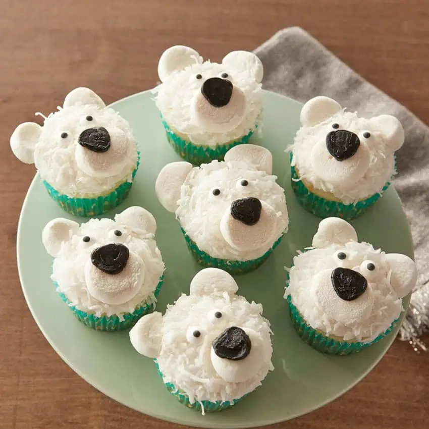 Polar bear cupcakes