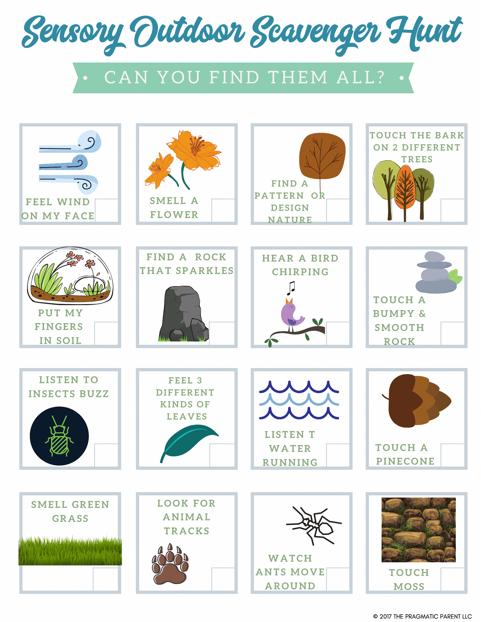 Free Printable Nature Scavenger Hunt