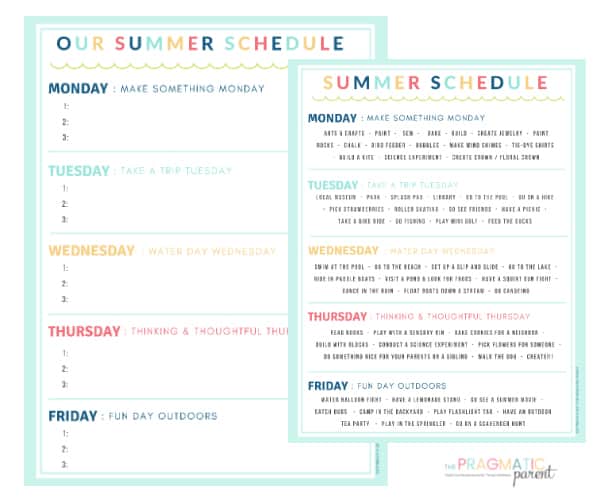 Creating a Summer Schedule for Kids: Set Up a Successful Summer Break