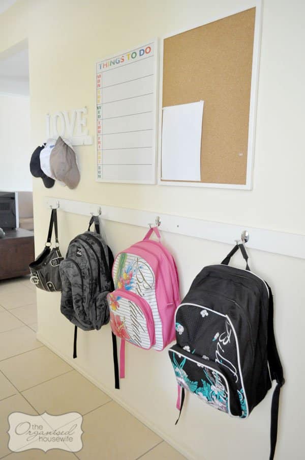 Backpack Storage Idea to Clear the Clutter
