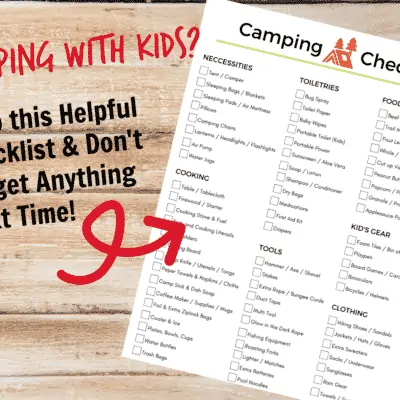 Before you take your family camping, be sure you have everything you need. This handy camping checklist will ensure you don't leave anything behind! 