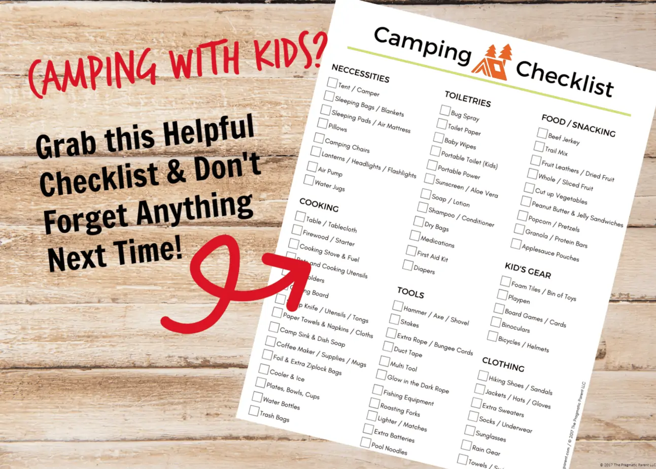 Before you take your family camping, be sure you have everything you need. This handy camping checklist will ensure you don't leave anything behind! 