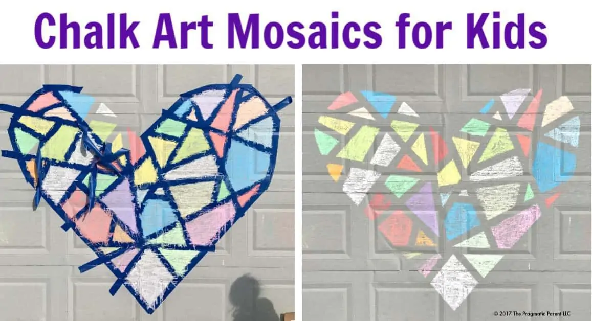 chalk art mosaics for kids