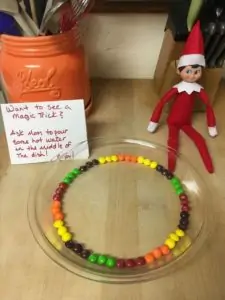 elf on the shelf magic rainbow trick