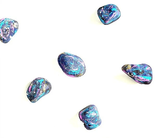 super cool galaxy painted rocks