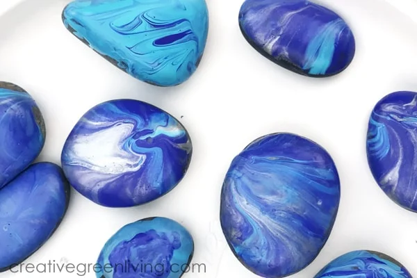 Easy marbled kindess painted rocks