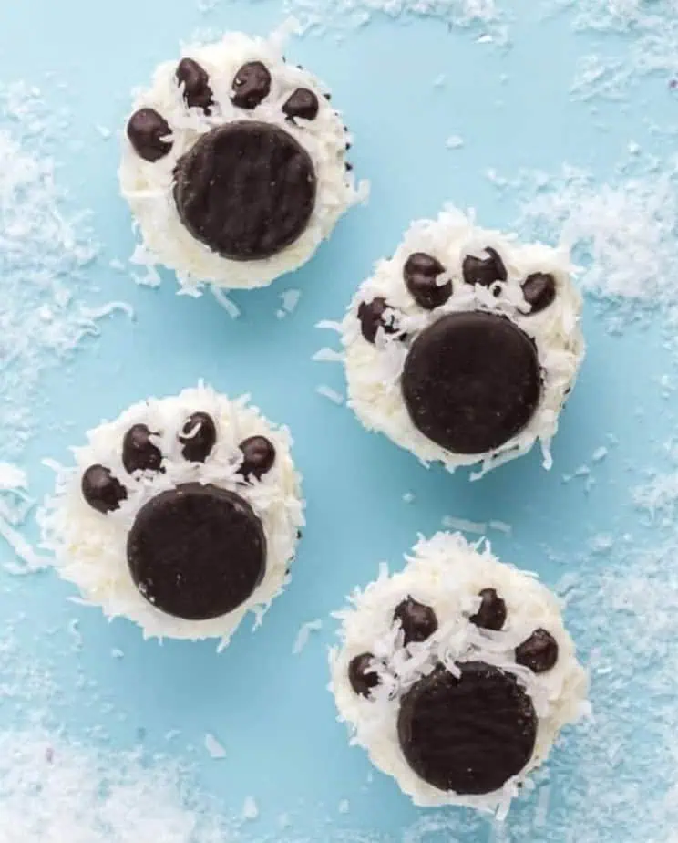 polar bear cupcakes