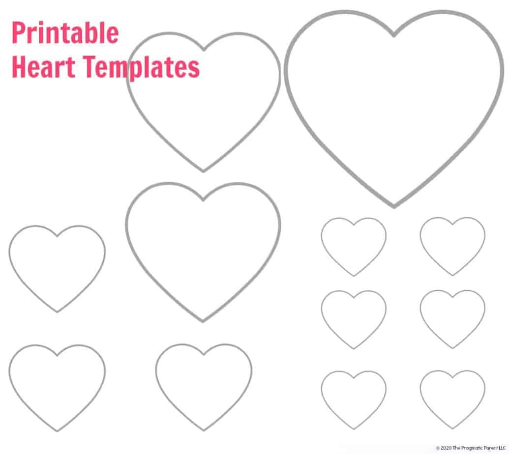 Free Printable Heart Templates - Add A Little Adventure  Printable heart  template, Heart printable, Heart template