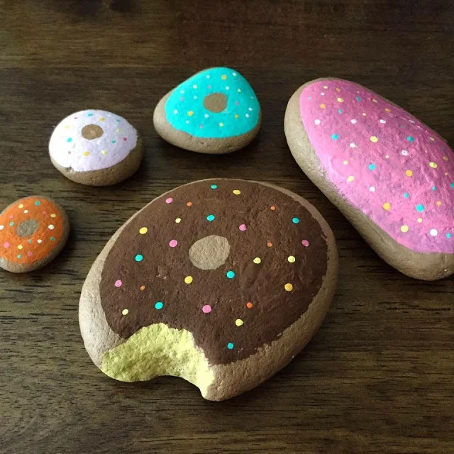 rocks painted like donuts kindness