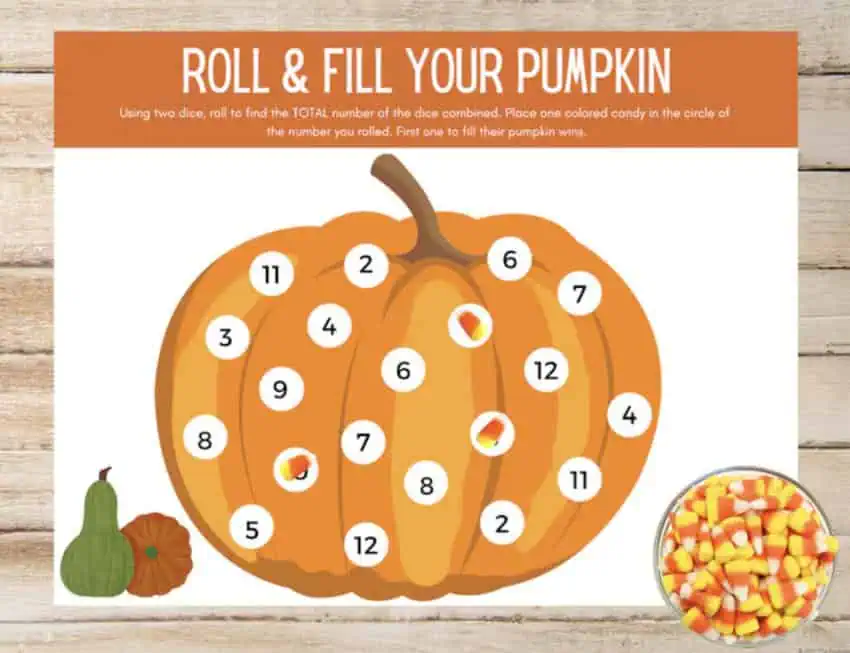 roll and fill your pumpkin