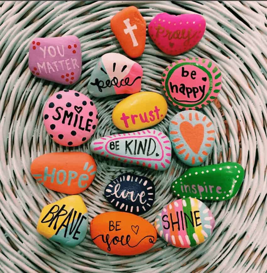 single phrase kindness rocks