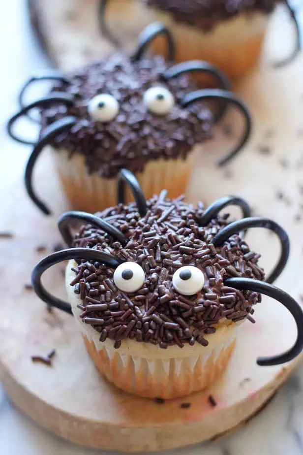 spider cupcakes for Halloween