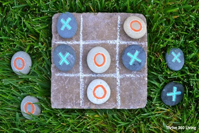 tic tac toe painted rocks