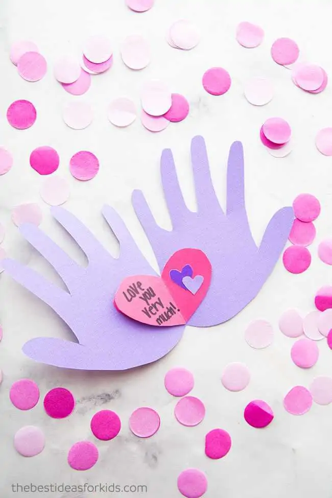 handprint valentines-day-crafts for toddlers