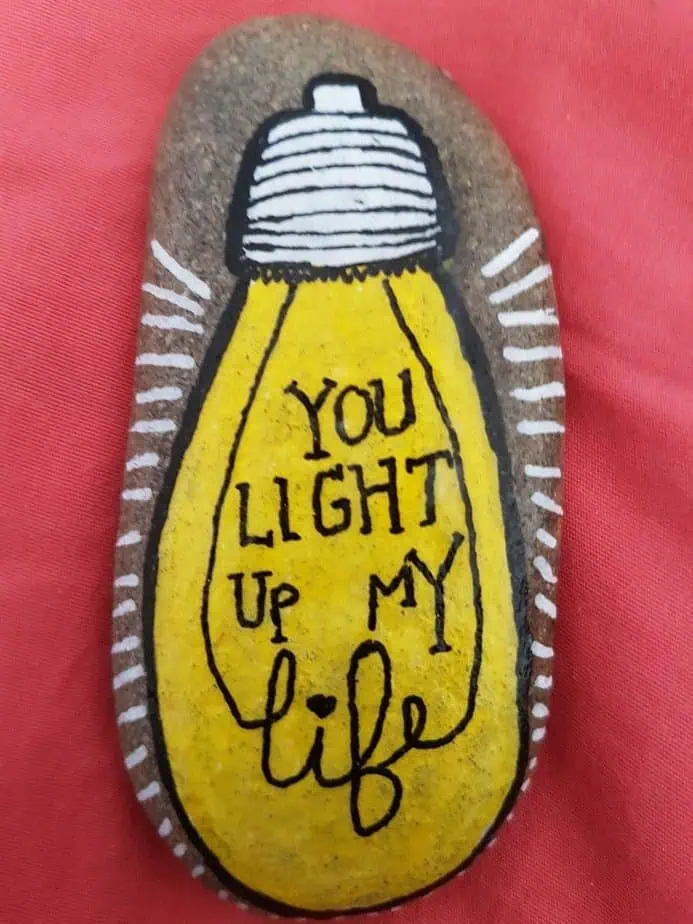 you light up my life kindness rock